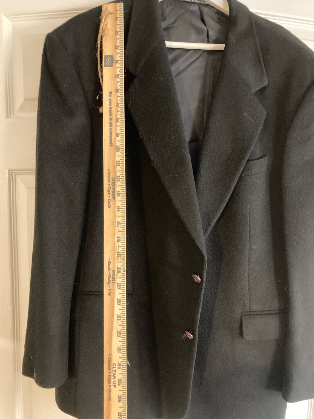 Vintage Men's Black 100% Camel Hair Blazer - Classic Two-Button Sport Coat - Picture 9 of 11